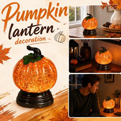 Gloeiende Pompoensneeuw met Warm Oranje Licht - Halloween Herfst Thanksgiving Tafelblad Decoratie, Seizoensgebonden Cadeau