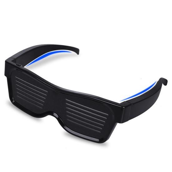 Aplikacja kontrolna zgodna z technologią Bluetooth na imprezę Halloween Edytowalny tekst DIY Okulary LED USB