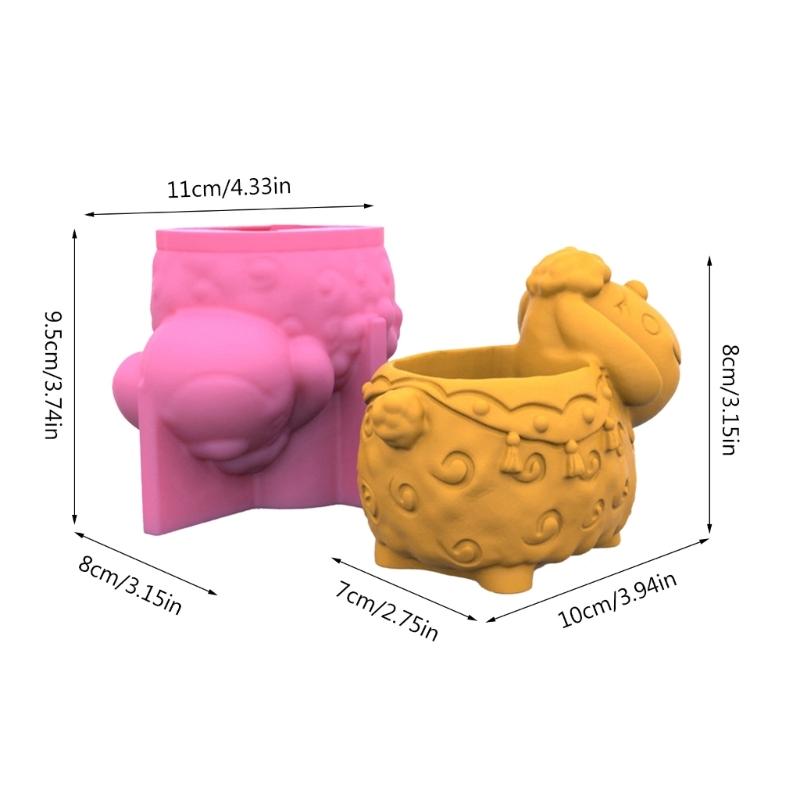 Succulents Flower Pot Resin Silicone Mold Suitable for Diy Garden Concrete Flower Pot Candle Holder Crafts Home Decor