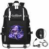 Genshin Original God, Peripheral Printing Backpack Large Capacity Travel Bag Student Computer School Bag