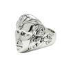 Vintage Human Face Ring Men Adjustable Open Band Gothic Style Retro Copper Jewelry Boyfriend Gift