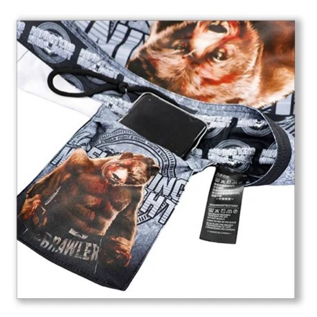 MMA Shorts Teddy Bear Grizzly Muay Thai Kickboxing Fighting Sports Training Fitness Pants