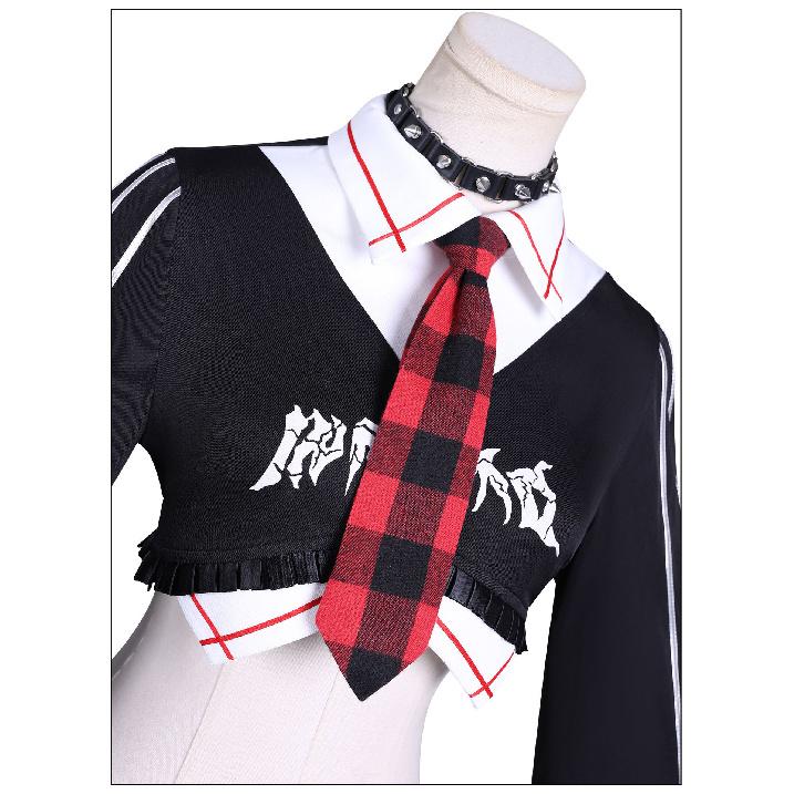 Asuka Langley Soryu Rock Band Cosplay Costume, Neon Genesis Evangelion Jacket Outfit
