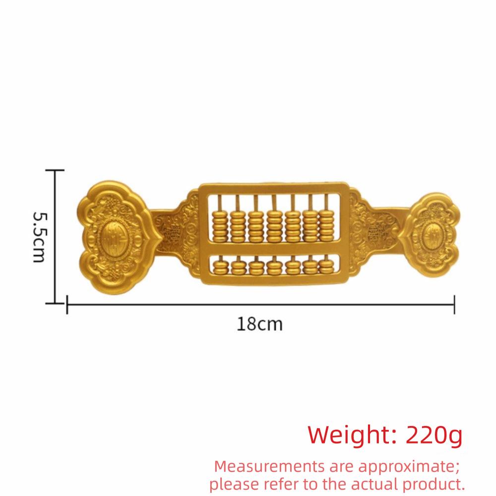 Zinc Zinc Alloy Ruyi Abacus Ornament 18cm Feng Shui Prosperity Abacus Decor Chinese Business Gift Office