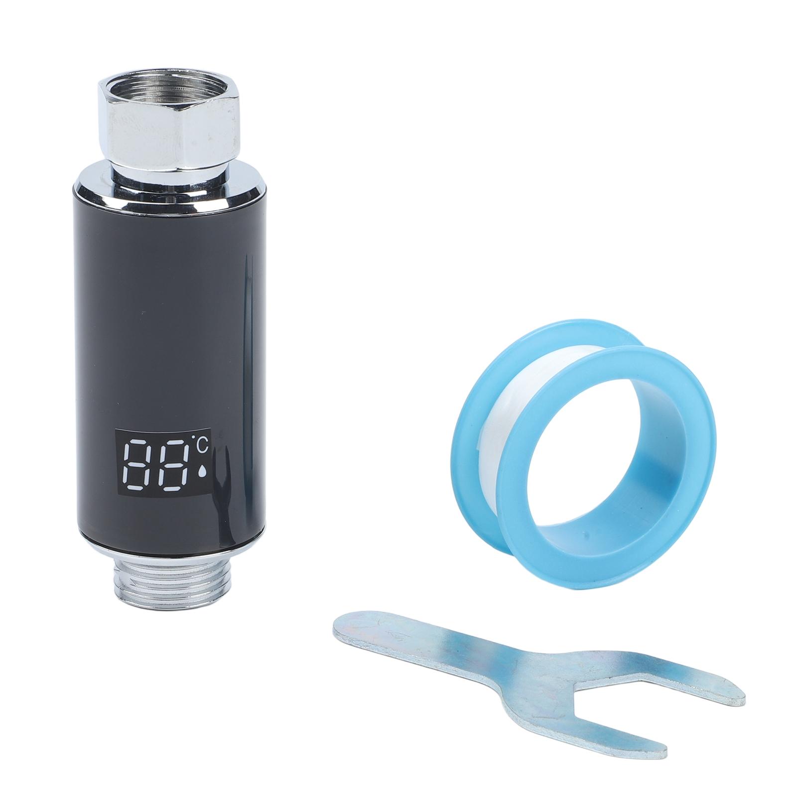 Digital Shower Thermometer LED Display 0℃~99℃ Bath Thermostat Intelligent Temperature Measurement Bathroom