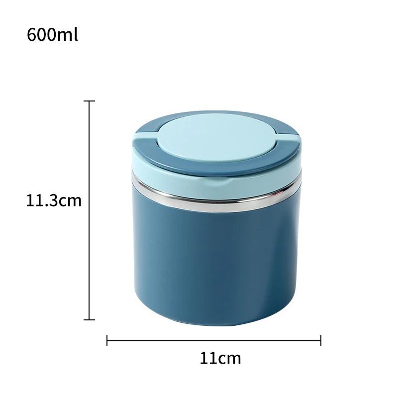 600/800ml Food Thermal Lunch Box Insulated Soup Cup Thermos Containers Stainless Steel Thermo Bento Box for School Children