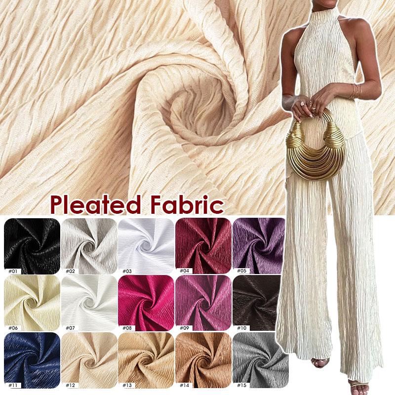 100x150cm Chic Wrinkled Design Fabric Crepe Texture Pleated Fabric For DIY Sewing Costume Car Curtain Background Decoration