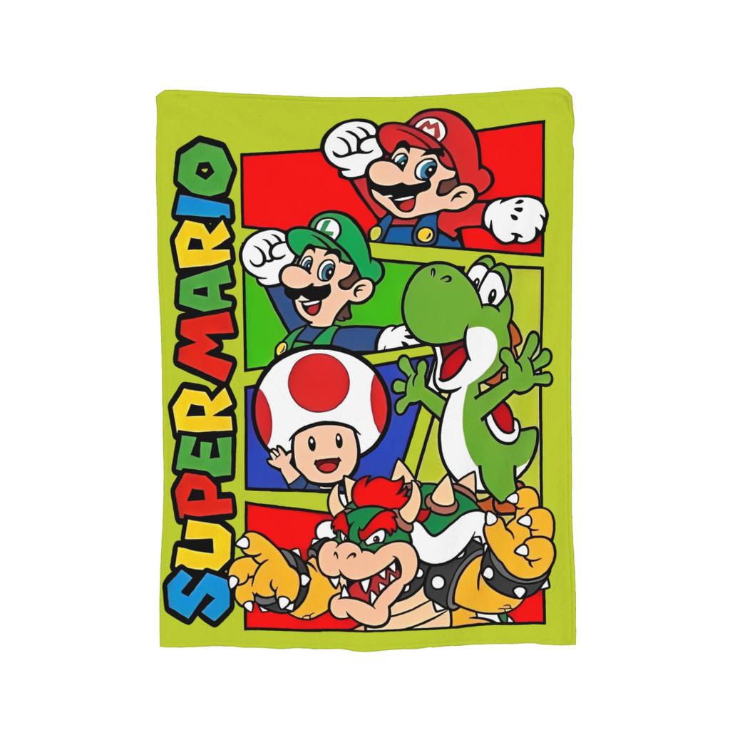 Roztomilý Boo Marios Potah na deku Flanelové přehozy Dekorace postele pohovky Měkké teplé přehozy,