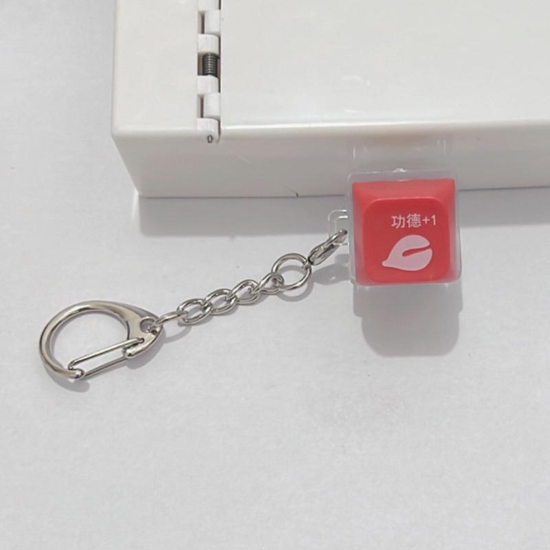 

1Keys Color Clear LED Mechanical Keyboard Keychain Toy Stress Relief DIY Button Finger Keyboard Caps Toy Key Switch Shaft Tester