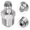 10pcs Silver Straight Grease Fitting Stainless Steel Zerk Fitting Nozzle  for Mechanical Equipment