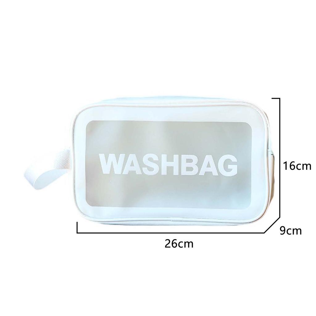 Women Men PU Toiletry Bag Portable Translucent Waterproof Makeup Cosmetic Bag Toiletry Organizer for Accessories
