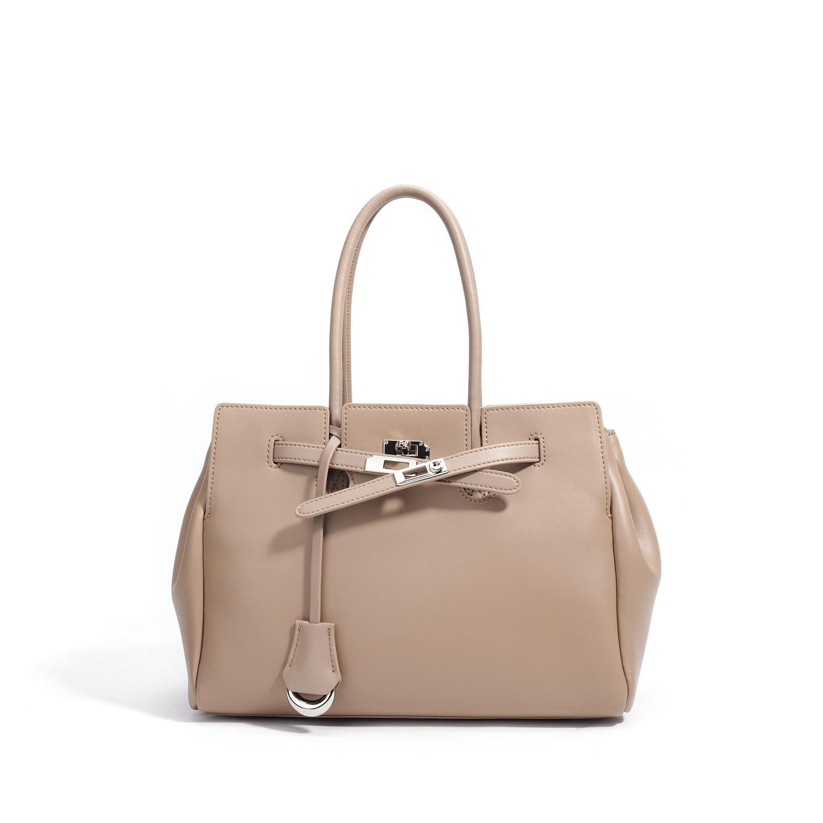 

Женская сумка-тоут 2025 года, большая вместительная сумка-тоут из натуральной кожи, универсальная женская сумка для поездок на работу 30x14x21cm серый