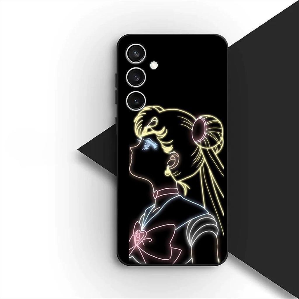 Cover for Samsung Galaxy S20 S22 S21 FE Ultra Plus A07 A17 A15 A16 A25 A57 A37 Phone Case Cartoon S-Sailors Anime Moons Girl