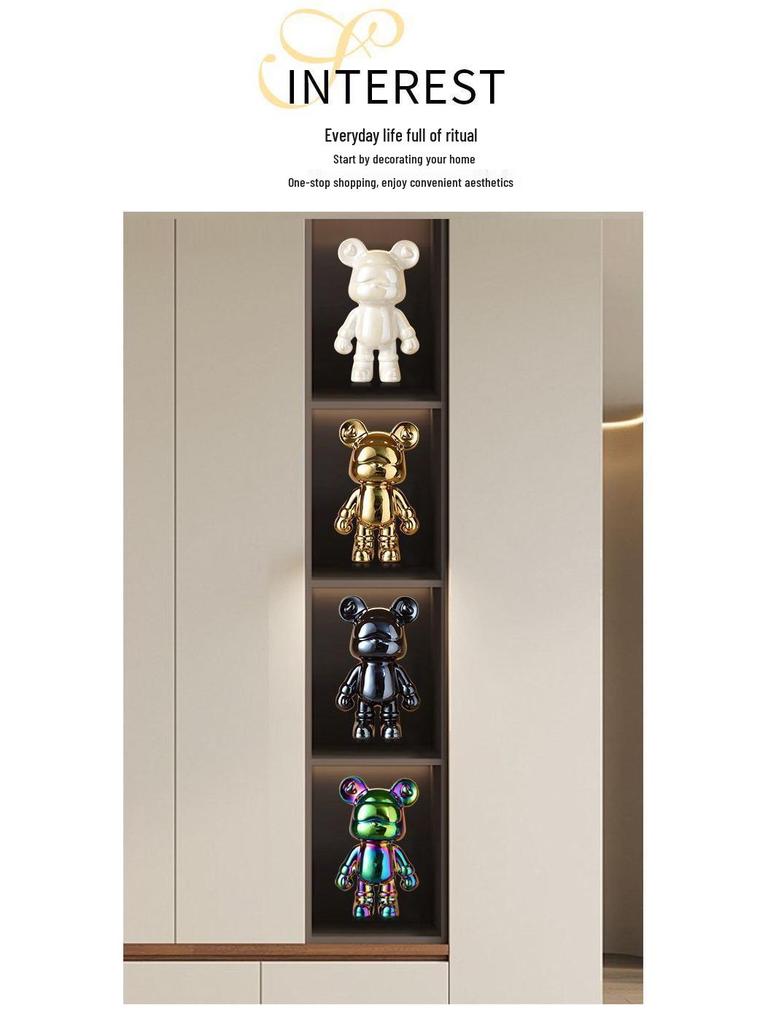 Trendy Beer Figuur Spaarpot - Creatieve Cartoon Decoratie voor Moderne Woonkamers