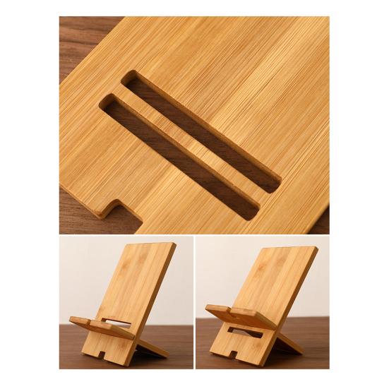 Wooden Phone Holder Universal Adjustable Desktop Office Home Foldable Holder for Tablet Stand Portable Lazy Phone
