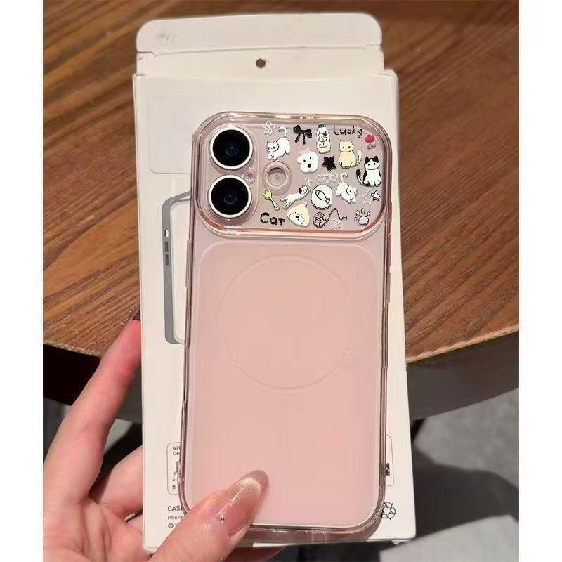 

Instantly Transforming Cute Cat Pink Drop-Proof Case for 17Pro/15ProMax/14/16/13/12Pro Apple 15 Pro