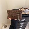Fashion leopard print women's clutch bag  new simple texture versatile chain oblique span bag envelope bag female