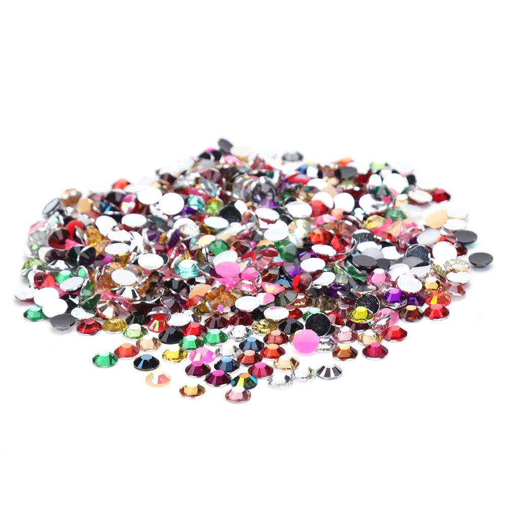 30g 6mm Acrylic Gemstone Flat Back Crystal Rhinestone for DIY Nail Arts Garments