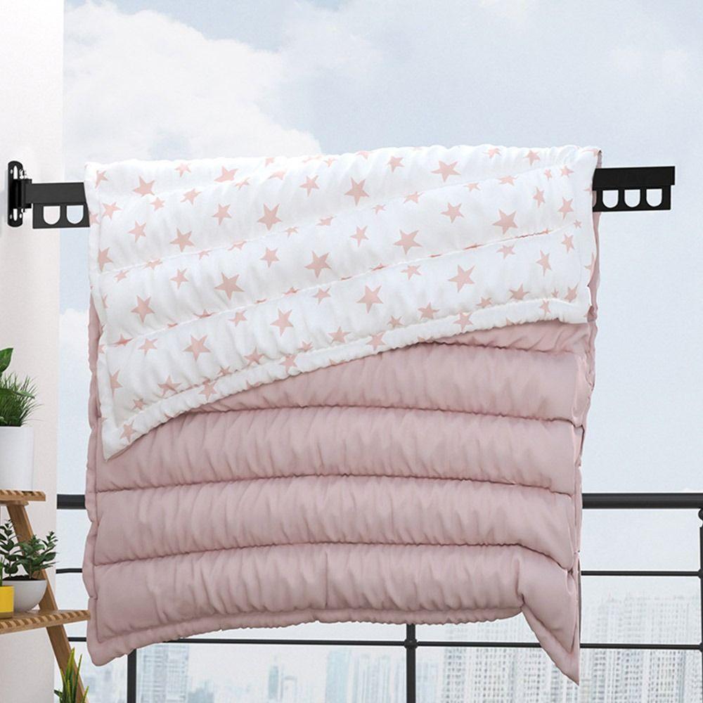 Aluminum Alloy Folding Clothes Hanger Wall Mount Clothes Organization Rack  for Laundry