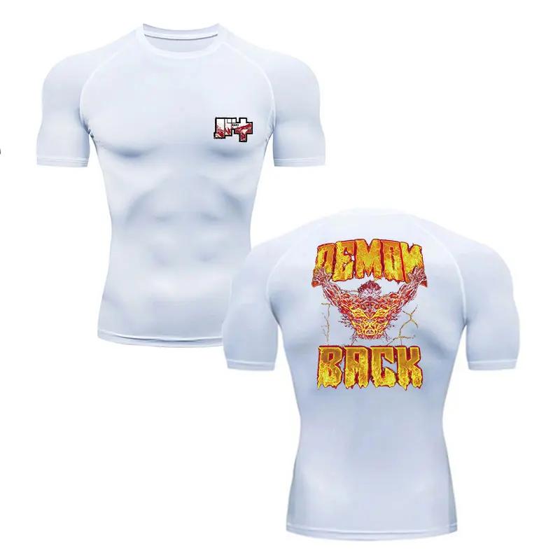 Training and Exercise T-shirt Anime Baki Hanma Men Running T-Shirt Compression Shirt Gym Fitness Short Sleeve Jogging Sportswear