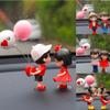 Auto-accessoires Leuke Cartoon Koppels Action Figure Beeldjes Ballon Ornament Auto-interieur Dashboard voor Meisjes Geschenken Drop