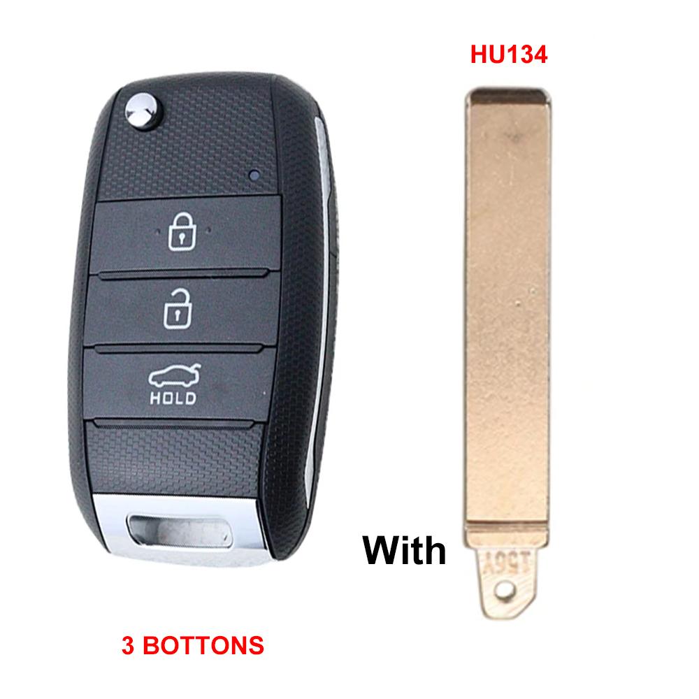 3 Buttons Replacement Car Key Case Cover Fob Housing For Kia Kia K2 K3 K5 Carens Cerato Forte Cadenza Car Flip Folding Key Shell