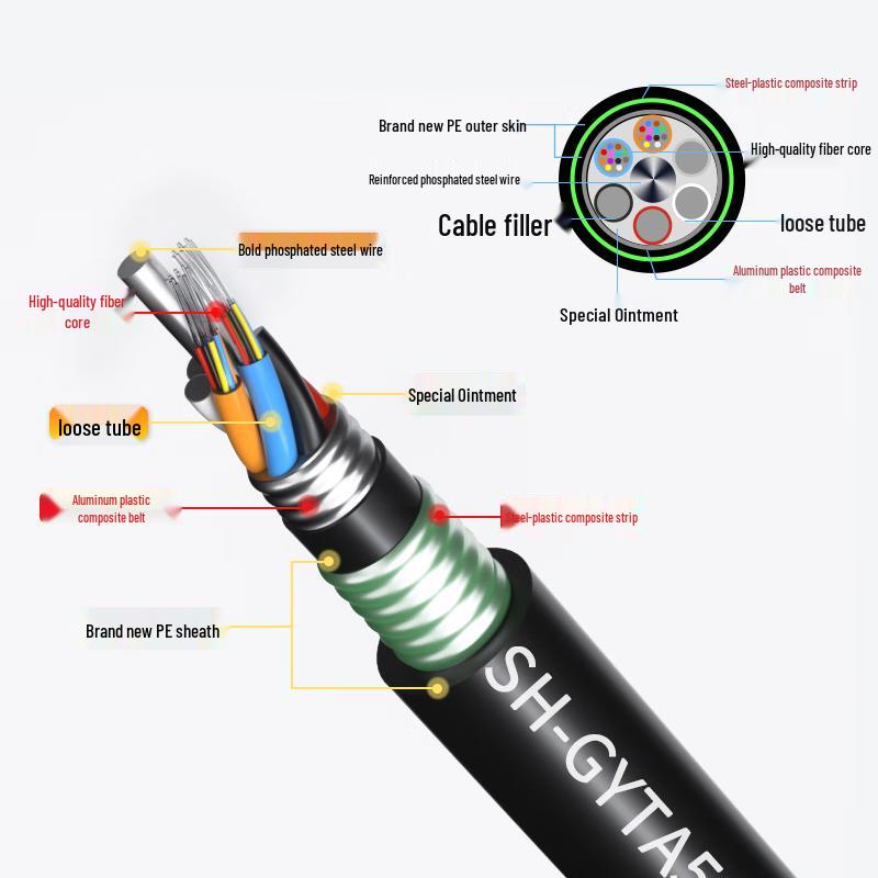 Suhao GYTA53 Heavy-Armored Outdoor Single-Mode Fiber Optic Cable
