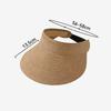 Straw Sunscreen Hat Women's Summer Vacation Empty Top Straw Hat Rollable Large Brim Uv Protection Sunshade Hat