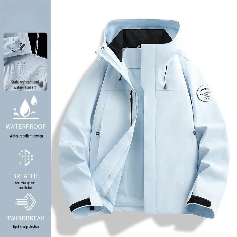 Camel Unisex 3-in-1 Mountaineering Jacket: Graphene-Lined, Windproof, Waterproof, and Warm, New Style, Two-Piece Set.
