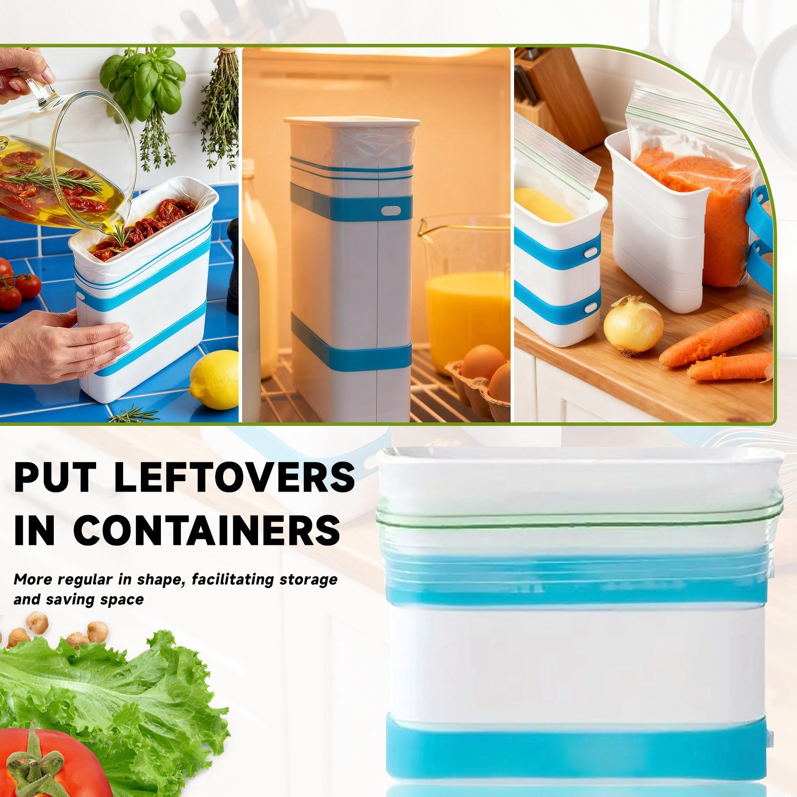 

Silicone Freezer Block Maker Vertical Soup Rack Design Baby Food Storage Leak-Proof Silicone Food Bag Containers One Size