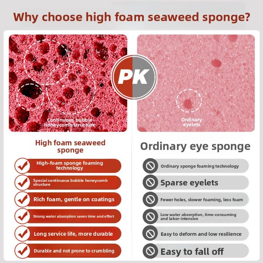 Colorful High Foam Seaweed Sponge for Kitchen Cleaning, Dishwashing Sponge Block, Honeycomb Porous Sponge, Scouring Pad, Magic Wiping
