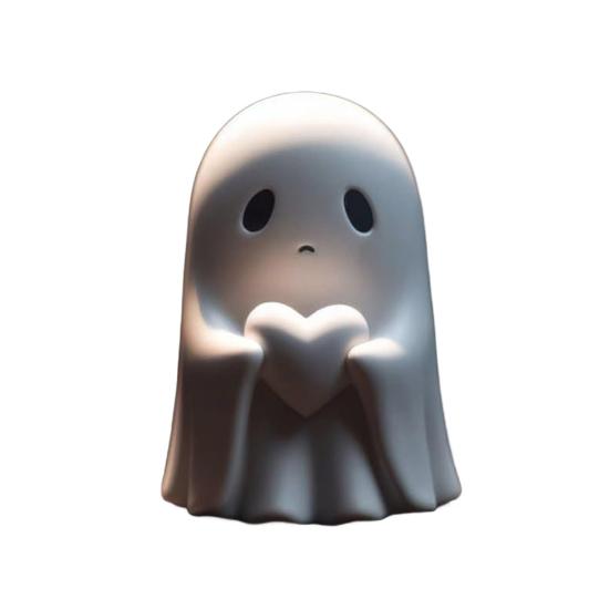 Halloween Kjærlighetshjerte Spøkelse Figur Frekk Langfinger Spøkelsesstatue Resin Skulptur Hjem Kontor Skrivebord Dekorasjon Ornament