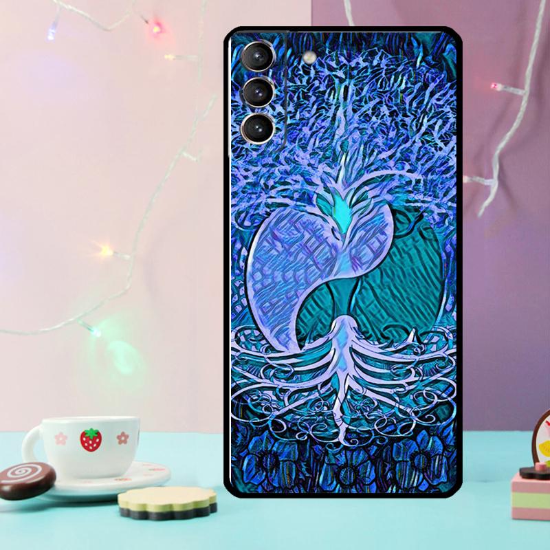 Tree of Life Yin Yang Phone Case For Samsung Galaxy S25 Ultra S20 S21 S22 S23 Plus S9 S10 S25 FE S24 Ultra Cover