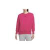 Nike Phoenix Fleece Loose Pullover Sweatshirt Women Tops Raspberry-Red DQ5734-615