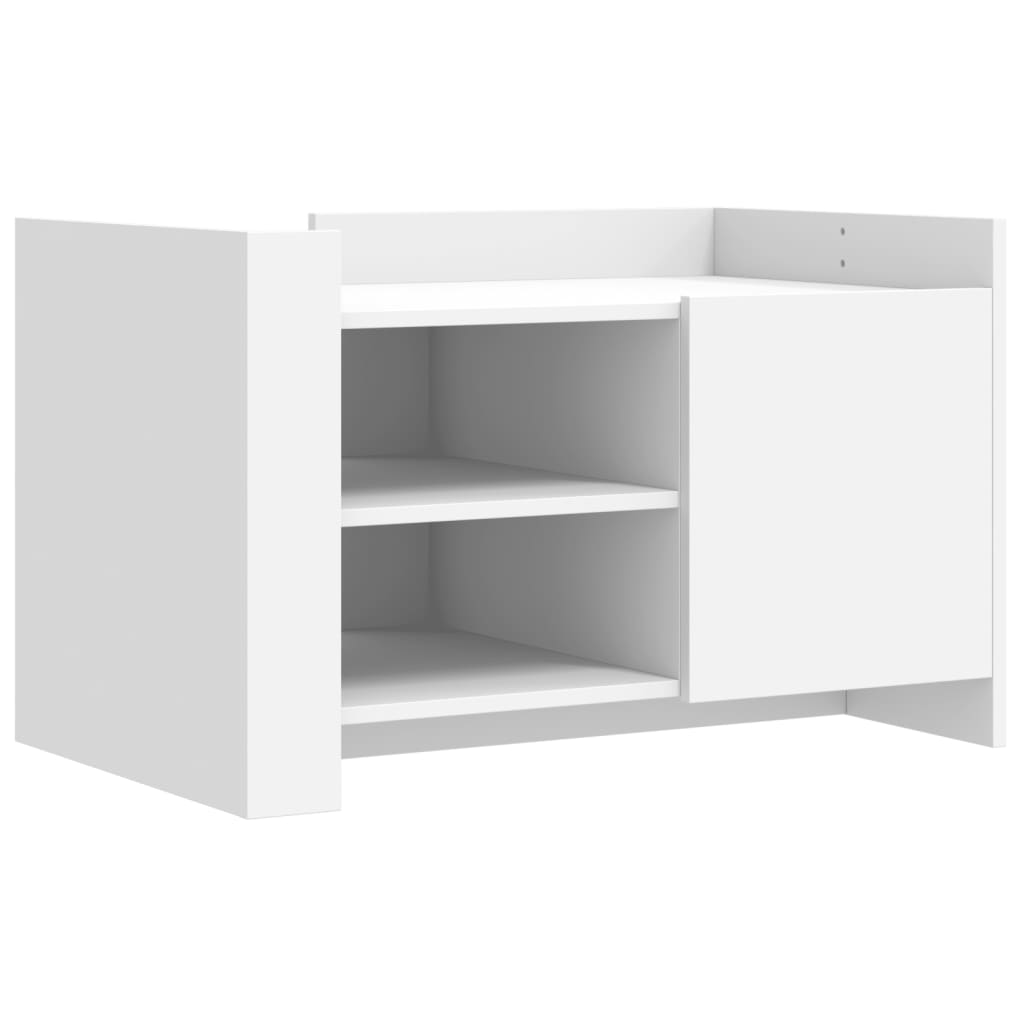Vidaxl Stolik Kawowy, Biały, 80X50X50 Cm, Materiał Drewnopochodny
