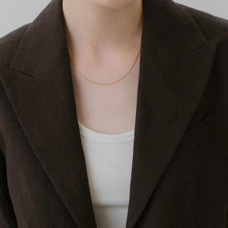 NORMALLEE [White gold] Glitter Line Necklace