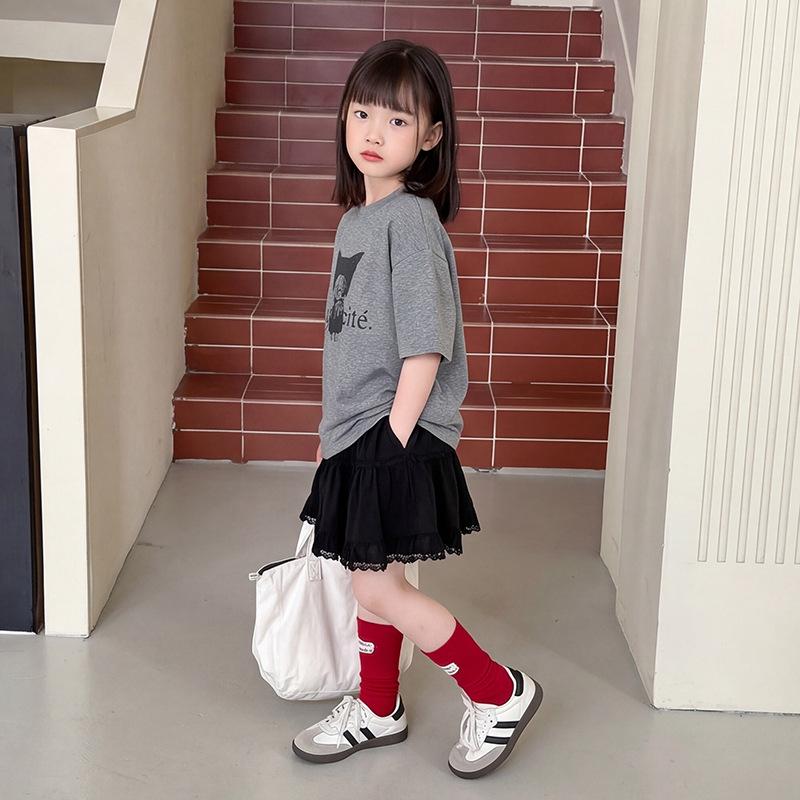 New Summer Kids' Cartoon Cat Short Sleeve T-shirt - Boys' Casual Korean Style Top