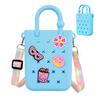 Oudizz Mini Rubber Tote Bag  EVA Waterproof Beach Tote Bag (for Girls and Women): Small Bag with Silicone Holes (for Travel and Outdoors)  Adorable