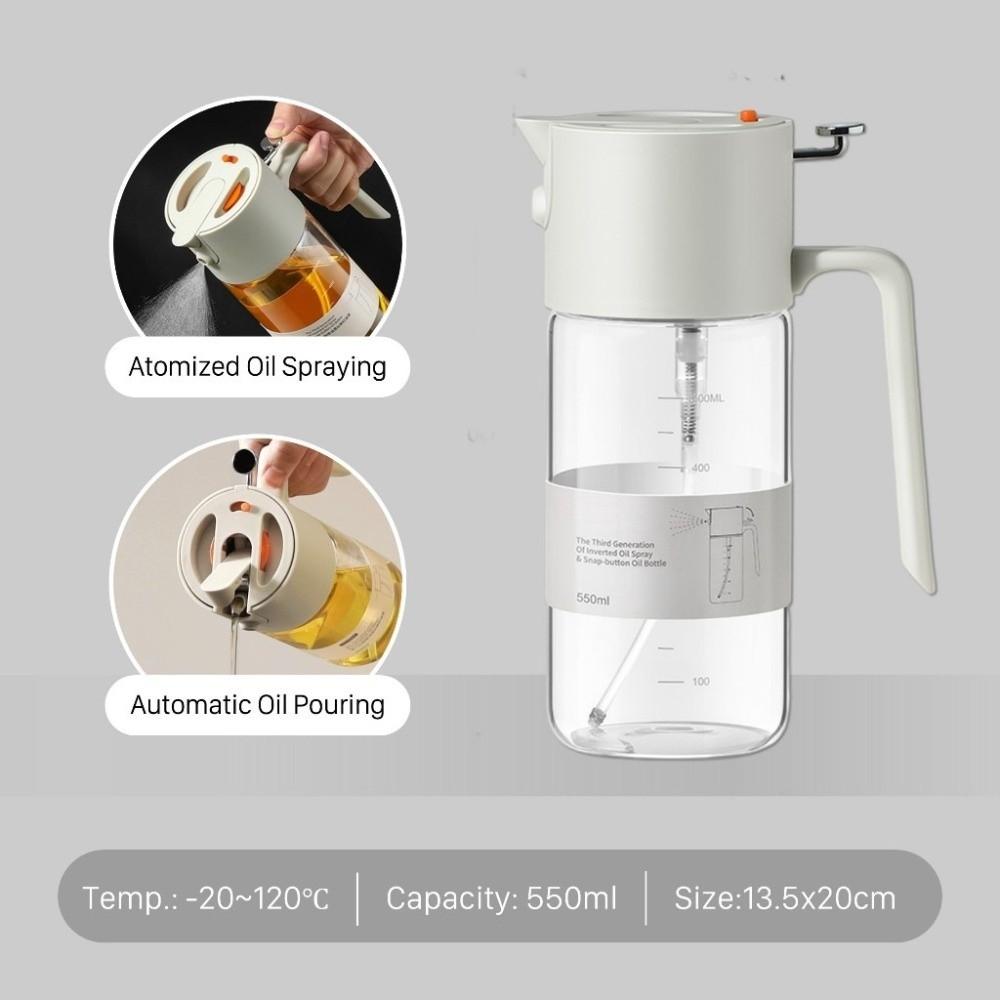 Auslaufsichere Öl-Sprühflasche mit Ausgießer-Düse Ölkanne Ölflasche Spender Küchenhelfer