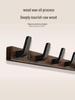 No-Drill Back-of-Door Black Walnut Wood Clothes Hanger Hook