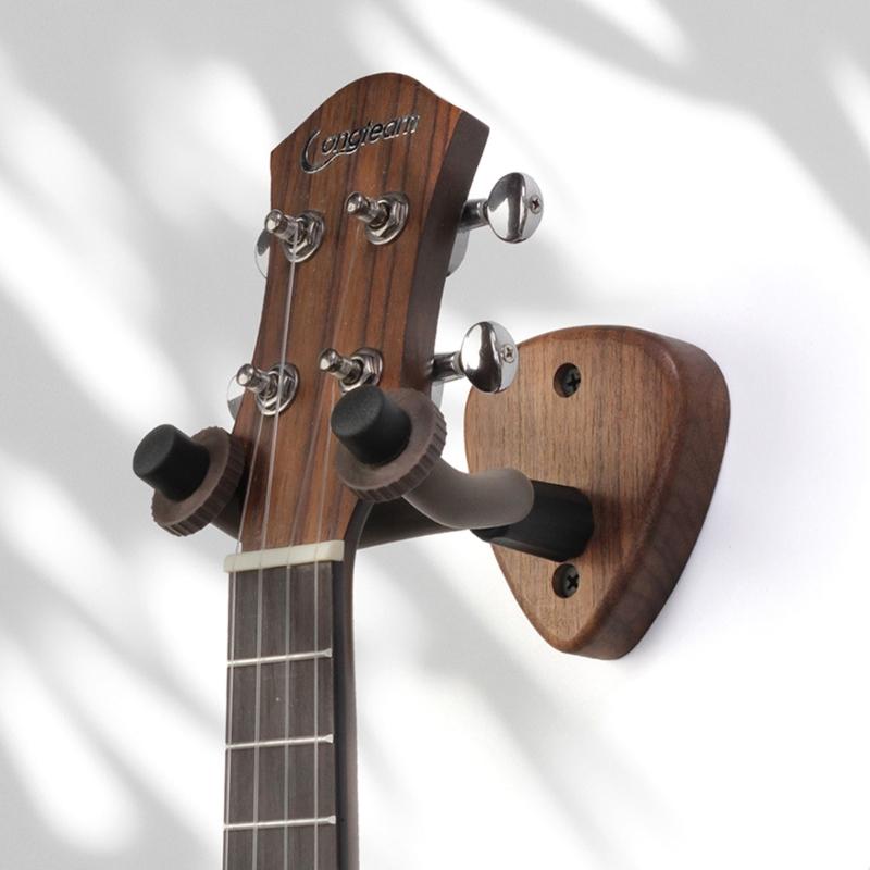 Bass Guitar Guitar Hanger with Hygrometer Guitar Wall Mount Bracket Holder for Acoustic Bass and Electric Guitar Ukulele