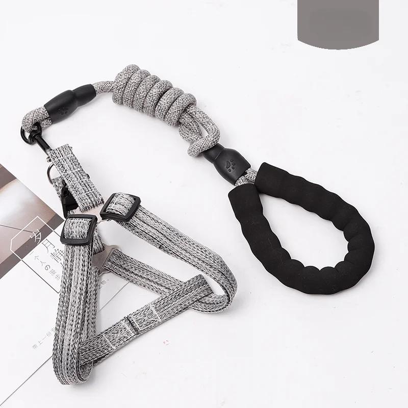 Dog Harness 1.2M Leash Set for Small Dogs Adjustable Puppy Cat Harness Vest Poodle Chihuahua Pug Outdoor Walking Pet Leash