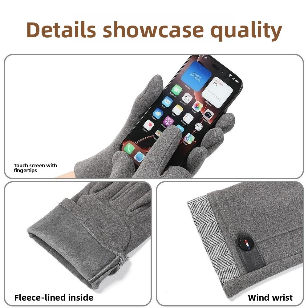 Touchable Screen Winter Gloves Dralon Driving Mittens  Autumn and Winter