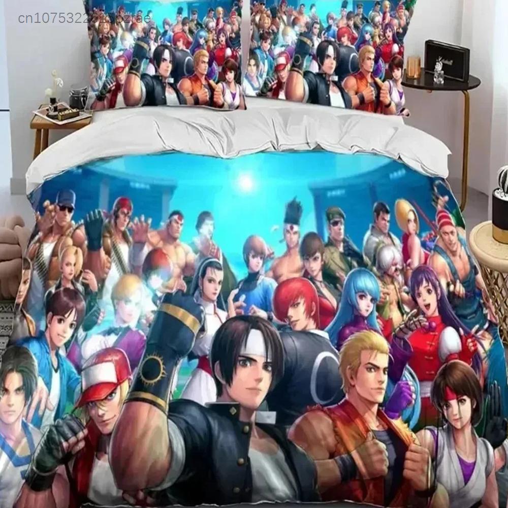 3D Print Game King Of Fighters Retro Bedding Set Boys Girls Twin Queen Size Duvet Cover Pillowcase Bed Kids Adult