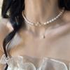 925 Sterling Silver Butterfly Pearl Necklace For Women Bow Engagement Fine Jewelry Wedding Party Birthday Gift Dropshipping