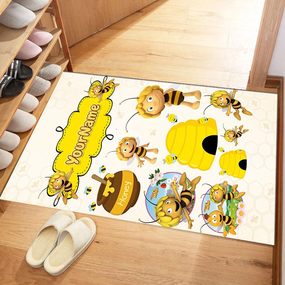 Biene Maja Customize Your Name Area Rug Perfect for Foyer Kitchen Balcony Dining Room Anti-slip Rug Office home decor