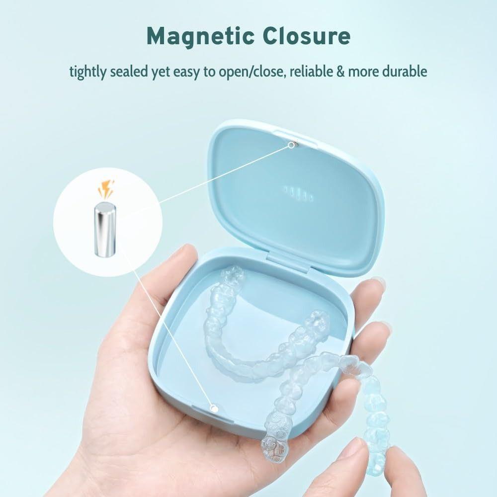 Portable Orthodontic Retainer Case Vent Holes Teeth Aligner Container Braces Storage Box  Night