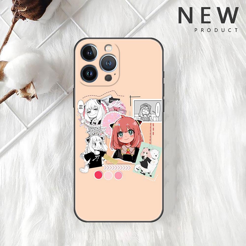 Spy Family Cartoon Case For iPhone 13 11 12 Pro Max 7 + XR 8 X 6 6S Plus XS 5 5S SE 2022 13Pro Capa Soft Phone Cover Funda
