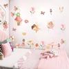 Colourful Fairy Wall Stickers Girl Room Playroom Beautiful Fairy Wall Decals Bedrom Home Decor