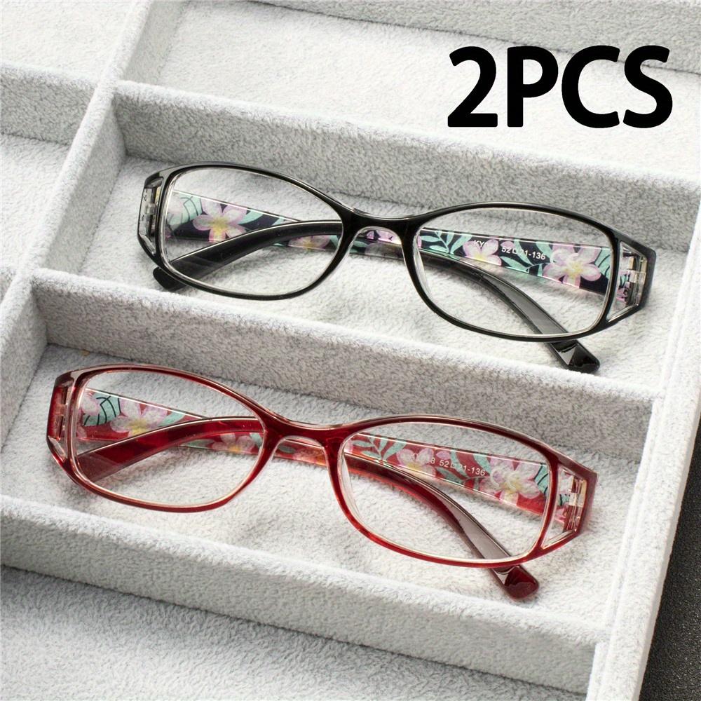 2pcs Elegant Rectangular Reading Glasses for Men & Women - Presbyopic PC Frame, Ideal for Teachers, Students & Casual Readers